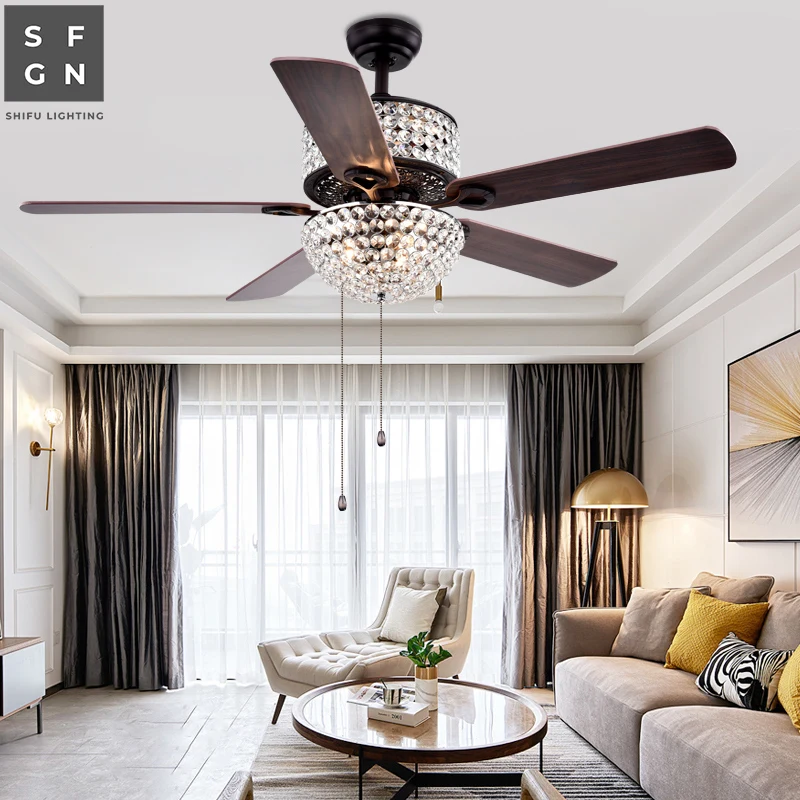 Светодиодный потолочный вентилятор для гостиной столовой спальни 110 В 220