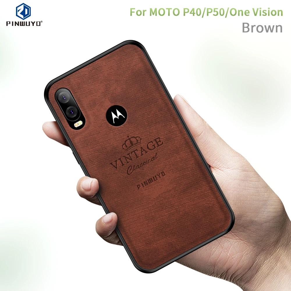 Чехол для Motorola Moto One Vision/P40, Винтажный чехол из кожи ПУ и ПК, Жесткий Чехол, облегающие Чехлы, защитный чехол 6,2''