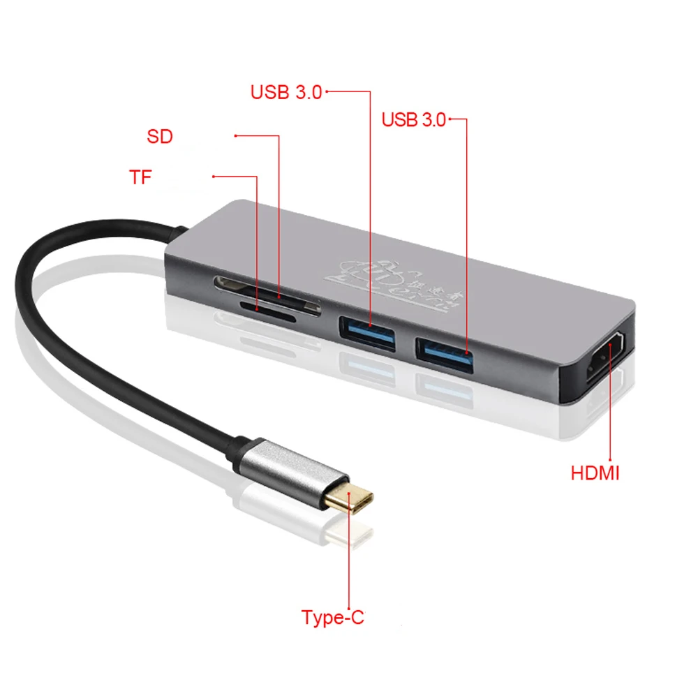 PCER USB-C концентратор USB Type-C 3 0 к HDMI адаптер SD/устройство для считывания с tf-карт