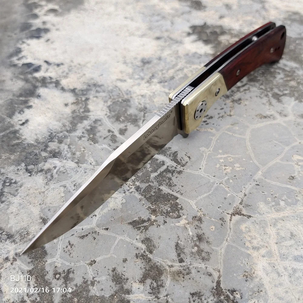 

JohnnyJamie BJ110 Folding Knife Hunting Knife D2 Blade Military Tactical Knives EDC Pocket Knife Cutter Tools Knifes