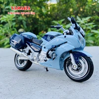 maisto 118 yamaha fjr 1300a blue police motorcycle series original authorized simulation alloy motorcycle model toy car