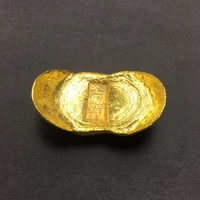 free delivery chinese antique collection gold bullion ingot metal handicraft family decoration3