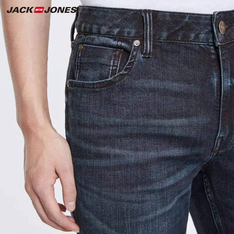 JackJones мужские осенние и зимние Стрейчевые хлопковые прямые джинсы, мужская одежда 219132566