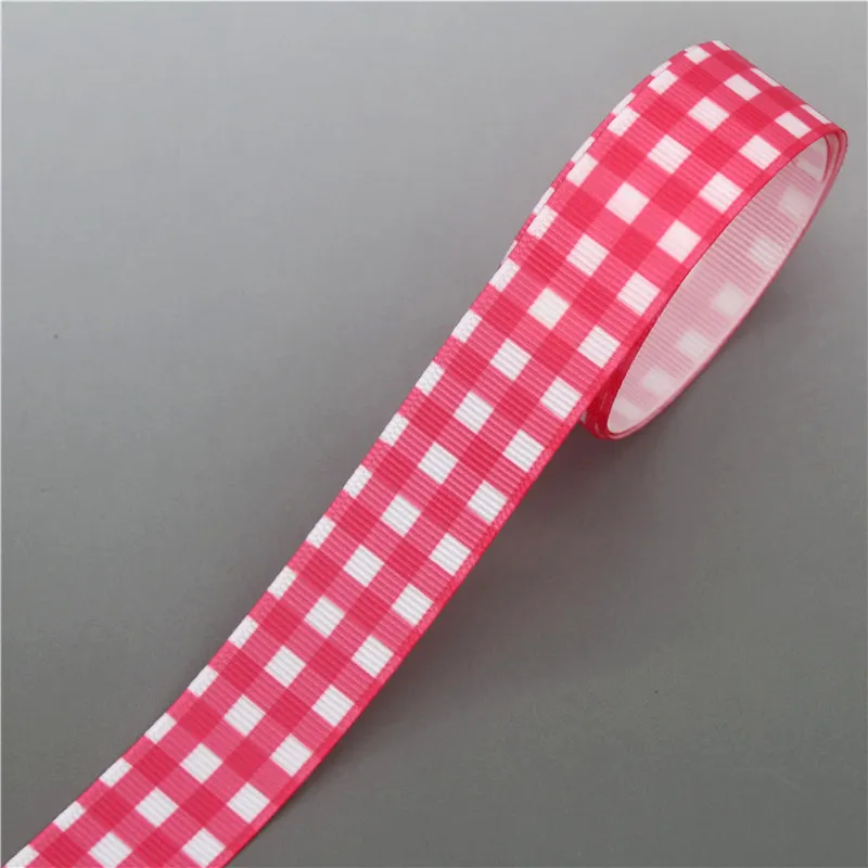 DHK 5 ярдов арбуз плед напечатан Grosgrain ленты ленточный аксессуар Hairbow Головные