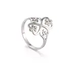 Кольцо Skyrim из нержавеющей стали женское, винтажное элегантное кольцо с филигранным цветком из нержавеющей стали, свадебное Ювелирное Украшение, Подарок на годовщину свадьбы