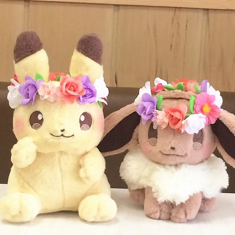 Новая Подлинная японская аниме игра Покемон Пикачу и Эви Пасхальная Eevee плюшевая
