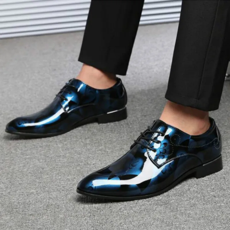 Мужские классические туфли YEELOCA лакированные кожаные оксфорды мужские