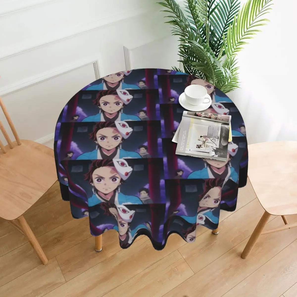 

Kimetsu No Yaiba Tablecloth Square Custom Table Cover Outside Wholesale Protection Polyester Table Cloth