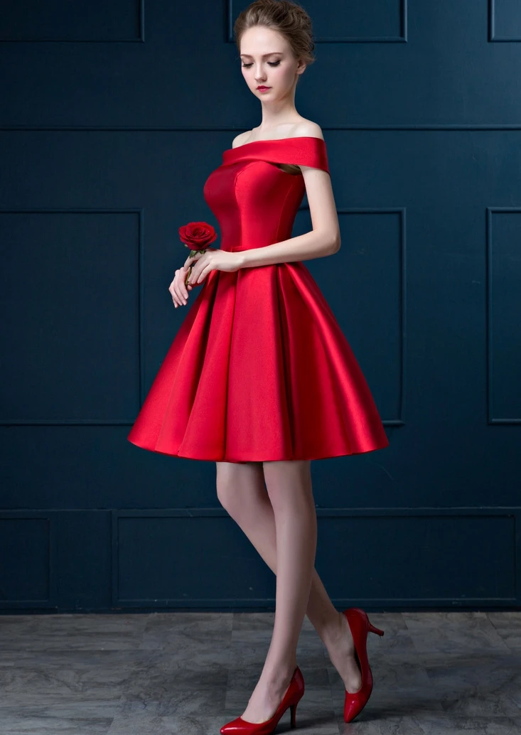 Vestido madrinha новые атласные платья подружки невесты с открытыми плечами и открытой спиной, золотое, королевское, голубое, фиолетовое, розовое, длина до колена, свадебные g