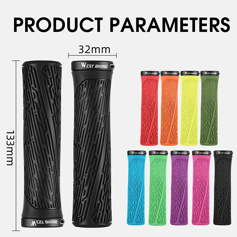 

WEST BIKING Bicycle Grips Soft Multiple Color Grips Anti-slip Shock Absorption MTB Road Bike Handlebar Cove Bicycle Accessories