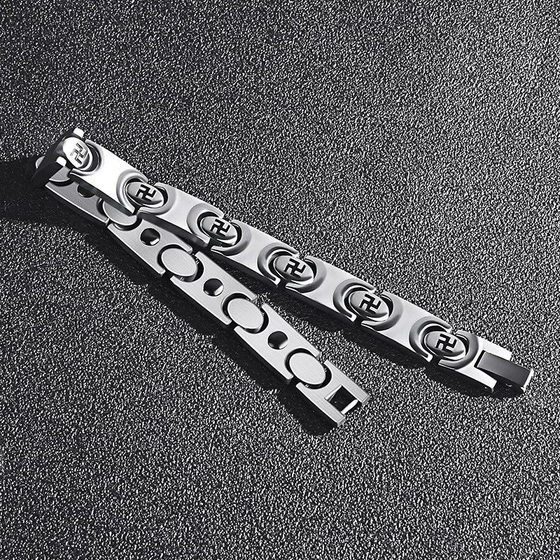 19 5 см Мужская металлическая Свастика из нержавеющей стали и мужской браслет