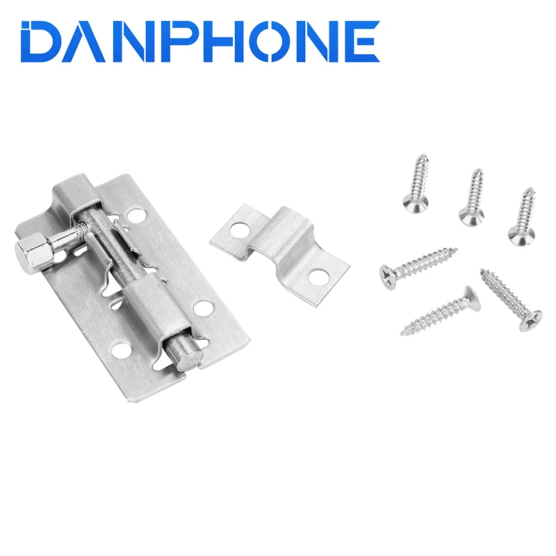 Серебряный цилиндрический болт DANPHONE 2/3/4 дюйма дверная защелка из нержавеющей