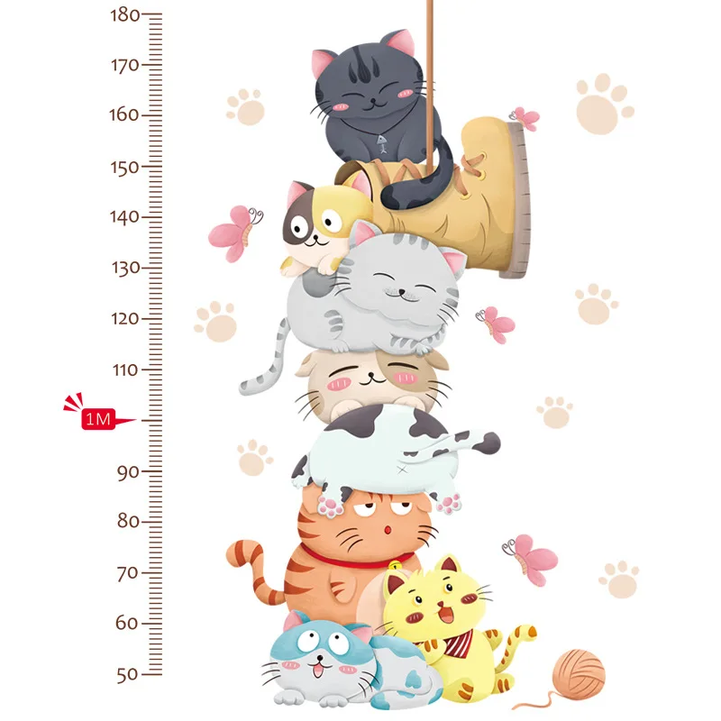 

Cartoon Wall Stickers Height Measuring Sticker Children's Room Decoration Bedroom Self Adhesive Wallpaper Mural