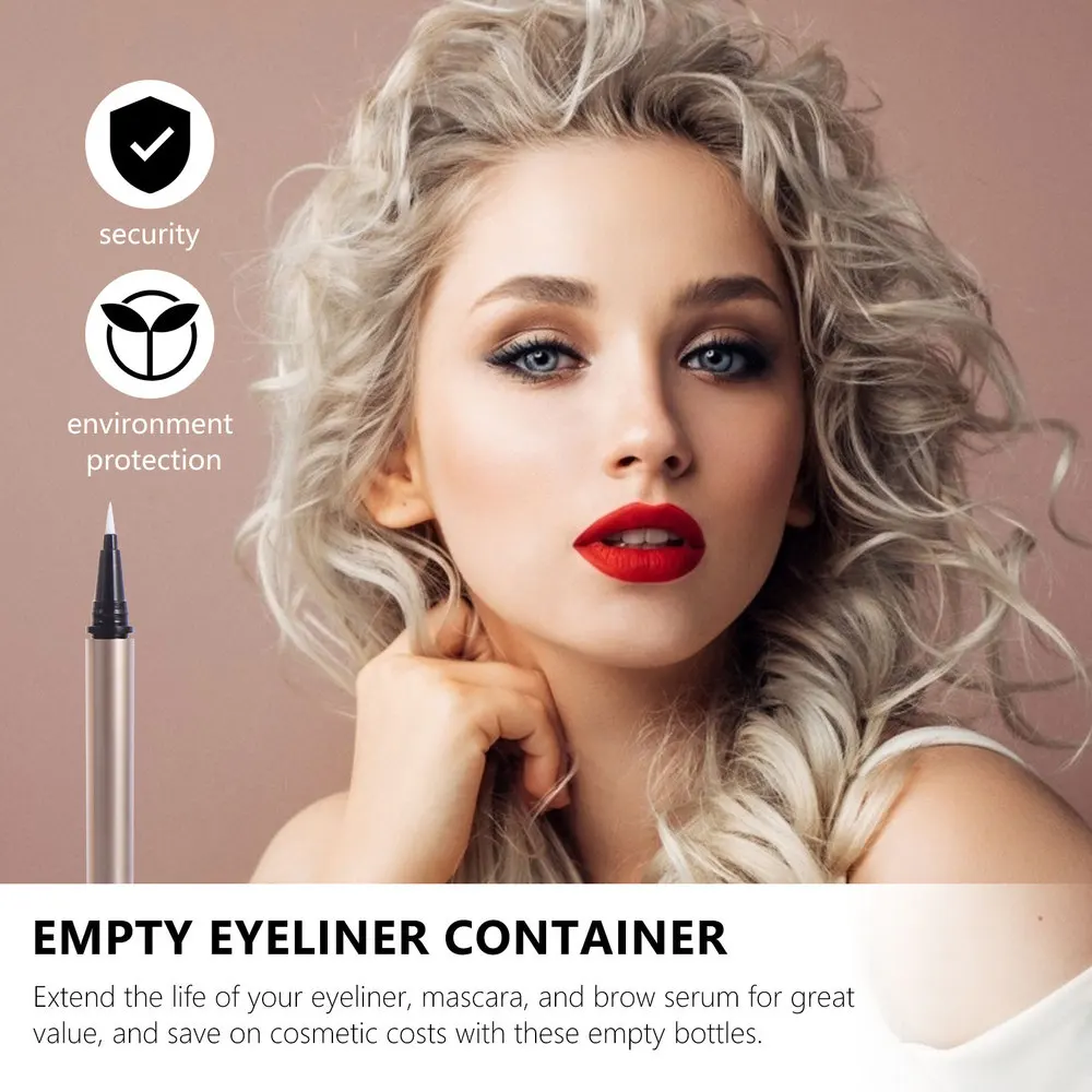 

5Pcs 1ML Refillable Eyeliner Pen Tube Bottle DIY Eyeliner Container Applicators