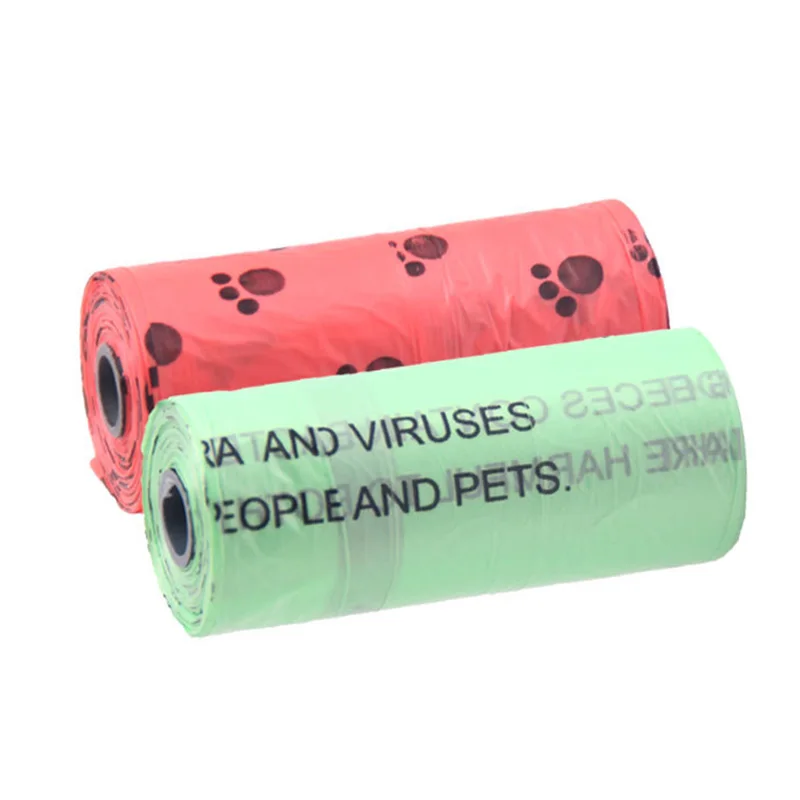 

'The Best' Paw Print Pet Waste Bag 15pcs/Roll Pet Waste Bag 6x2.5cm Strong Load-bearing 889