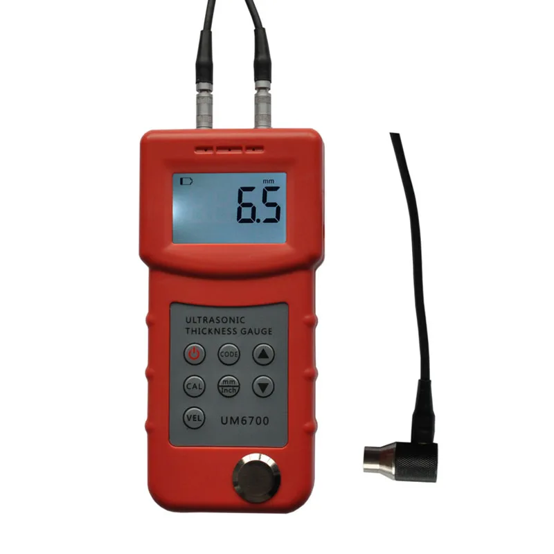 Portable UM6700 Digital Portable Ultrasonic Thickness Gauge Meter Tester high precision 1.0-280mm,0.05-11.8inch