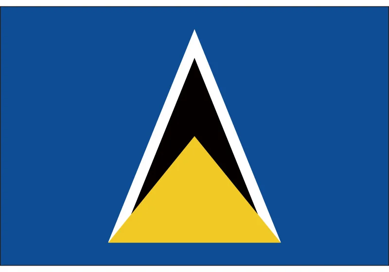 Saint Lucia National Flag 90*150cm/60*90cm/40*60cm/15*21cm 3x5ft Hanging Banners Polyester | Дом и сад