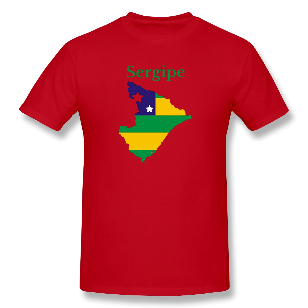 

Sergipe State Map Flag Brazil Funny Novelty Men's Basic Short Sleeve T-Shirt R282 Tops Tees European Size