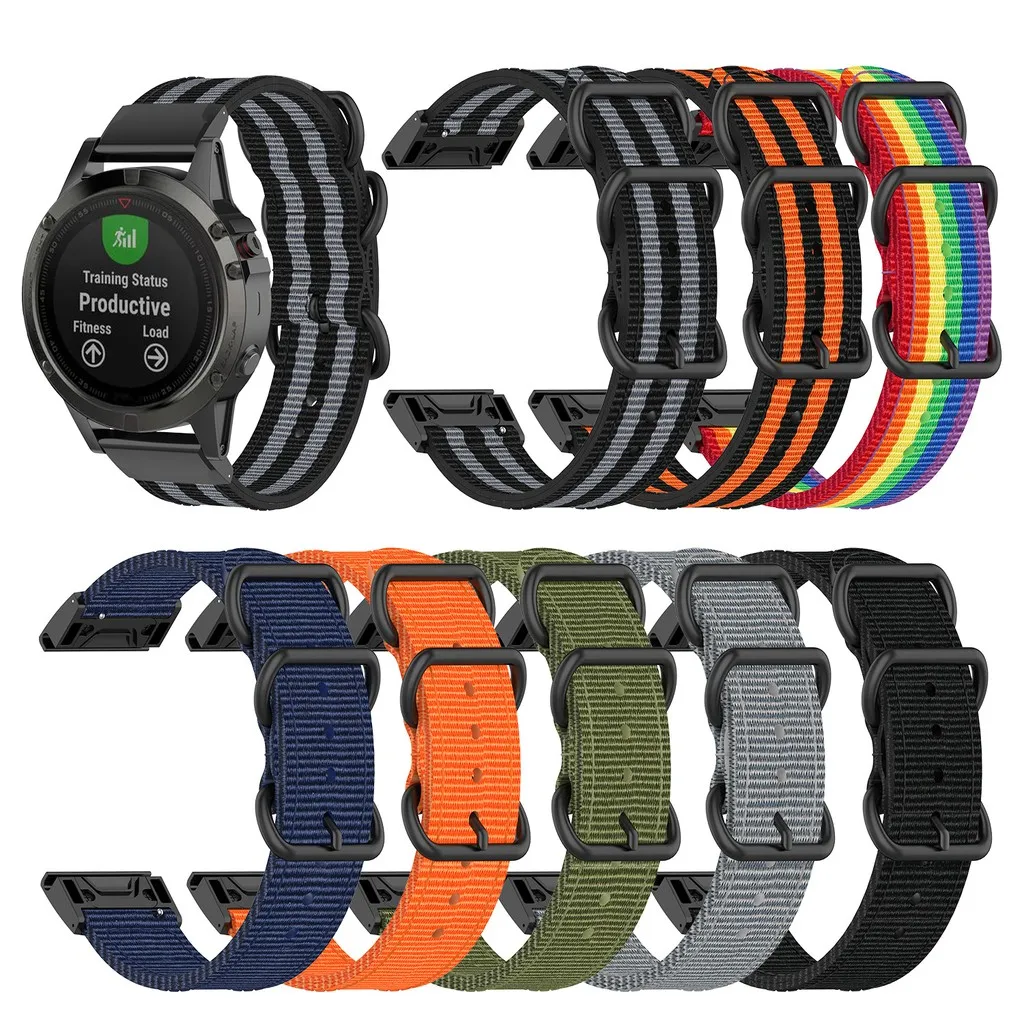 Ремешок eiEuuk из мягкого нейлона для наручных часов 22 мм сменный ремешок Garmin Fenix 5/5