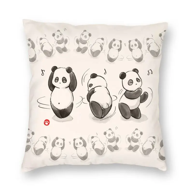 

Крутая танцевальная наволочка в виде панды, украшение для подушки, двухсторонняя наволочка с 3D рисунком животного из мультфильма для гости...