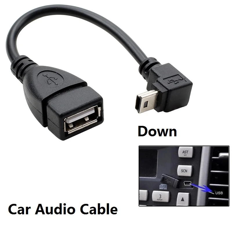 Мини 5P к USB 2 0 кабель конвертер адаптер для автомобиля аудио U диск OTG удлинитель