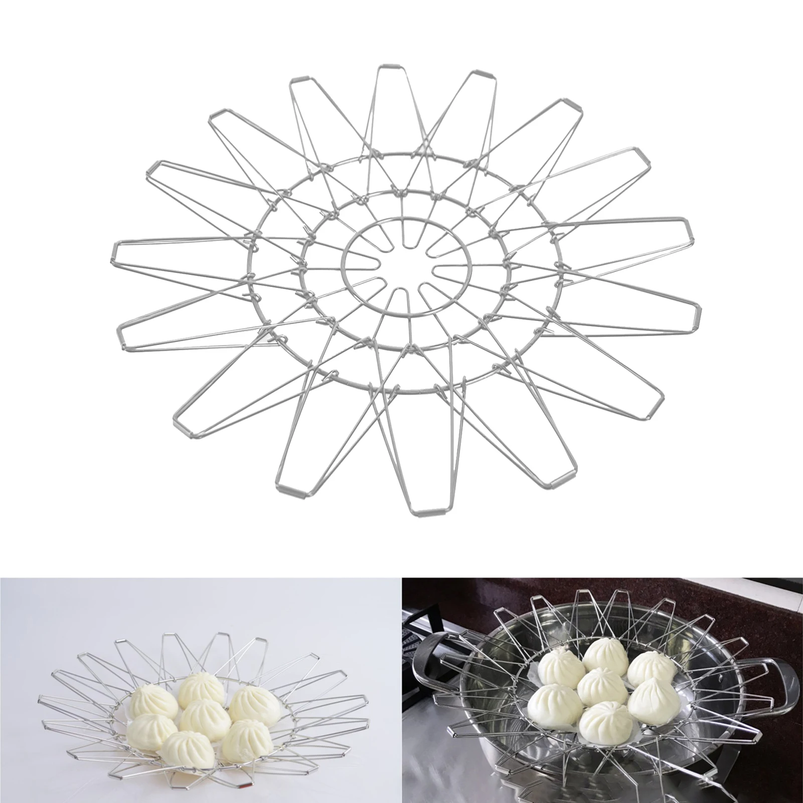 

Stainless Steel Changeable Fruit Basket Multifunctional Steaming Basket