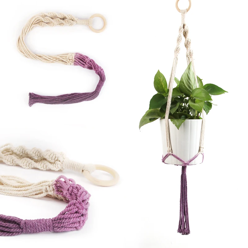 Wall Boho Hanging Baskets Macrame Tapestry Green Plant Pot Levitation Pots for Flowers Gardening and Drophipping | Дом и сад