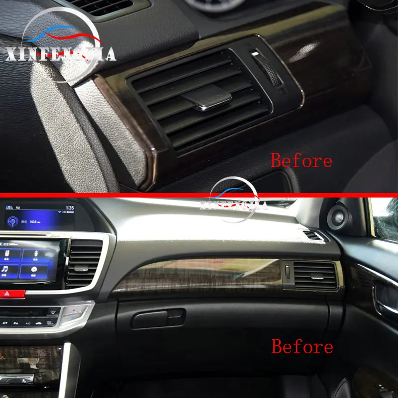 Для Honda Accord 13 2017 4x углеродное волокно цветная Передняя панель приборной панели