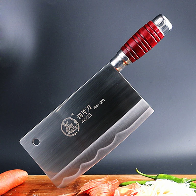 

SHUOJI Top Quality Slicing Knife Chinese Handmade Kitchen Chef Knife Razor Sharp Easy cut Meat Fish Vegetable Non-slip Handle