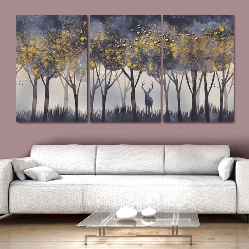 Nordic Style Poster Forest Crystal Porcelain Landscape Picture Canvas Painting For Home Wall Art Hotel Modern Decoration | Дом и сад