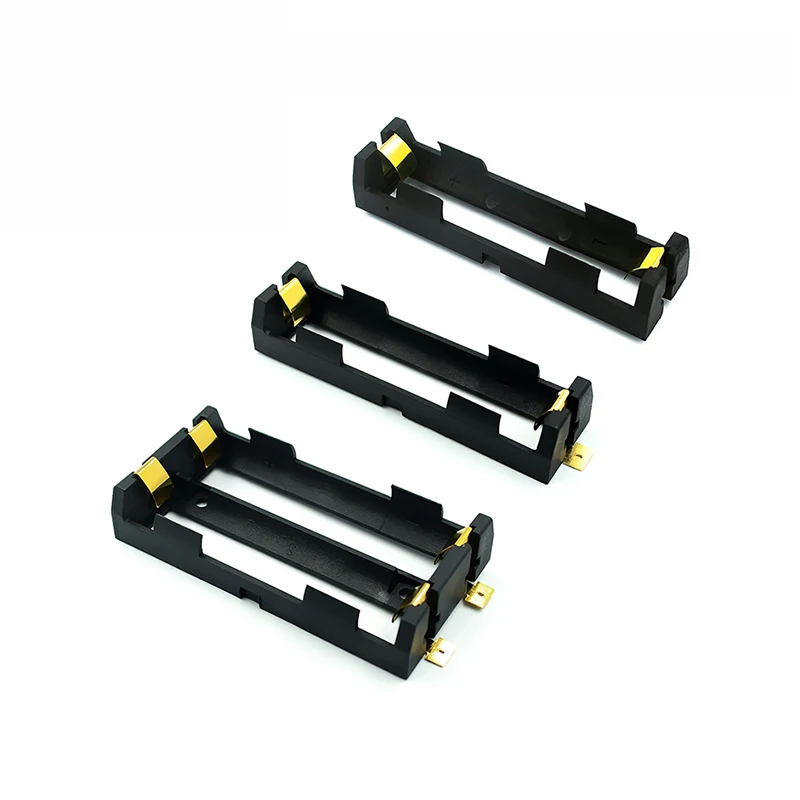 1x2x18650 серии батареи держатель коробка чехол для хранения Контейнер с бронзовые