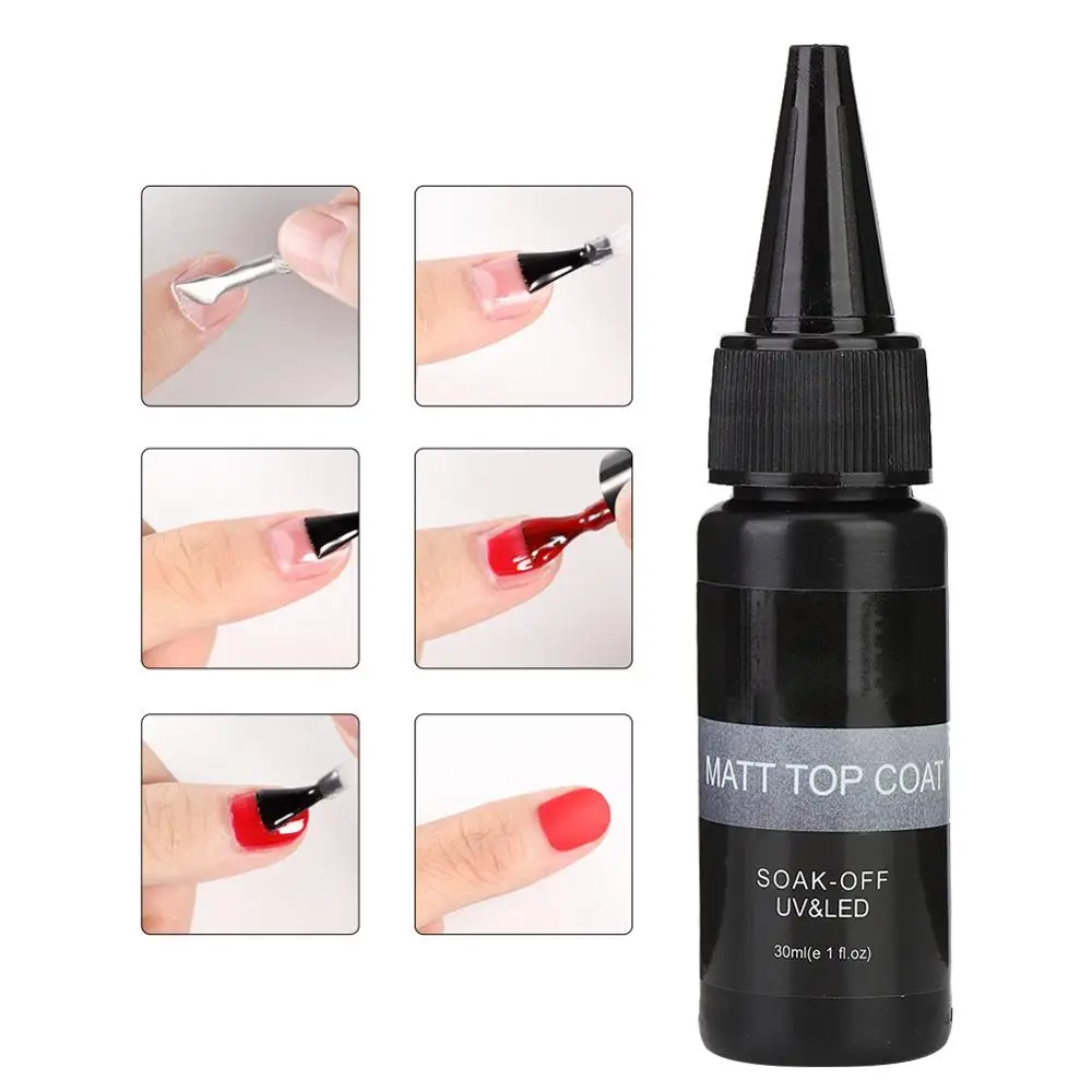 30ml прозрачный матовый верхний слой стойкий гель для ногтей ногти с uv-фильтром