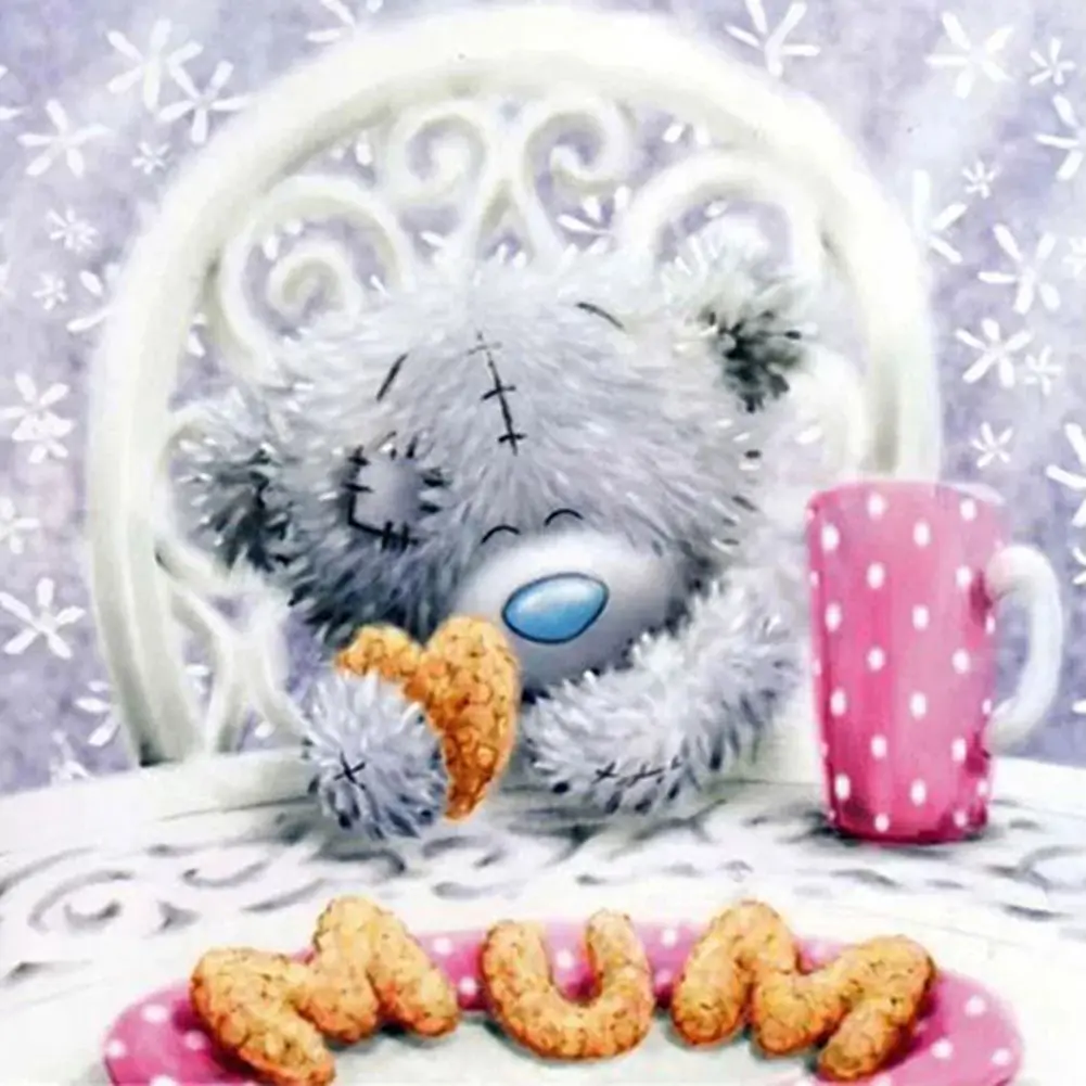 Алмазная картина полный квадрат/круглый мультяшный медведь Детский плюшевый