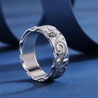 new hot sale simple embossed vine fashion trendy rings for women gothic retro luxury jewelry mens rings accessories party gifts