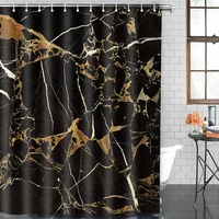black white marble pattern bath curtain polyester waterproof shower curtains bathroom partition curtain for bathroom giftnavidad