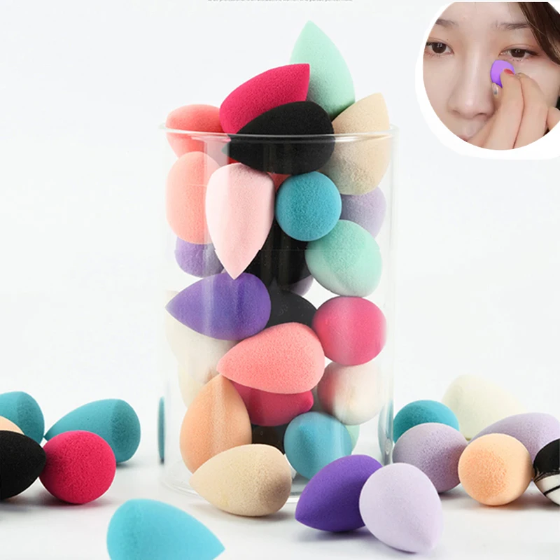 

5/10/20pcs Mini Cosmetic Foundation Puff Beauty Makeup Sponge Soft Gourd Drop Shape Powder Blush BB Cream Make Up Tool Wholesale