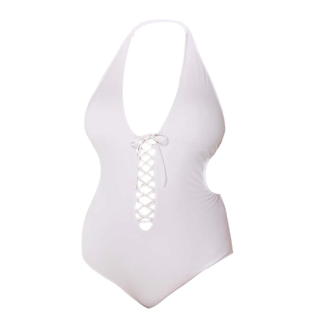 Женский купальник на бретельках SAGACE бикини с глубоким v-образным вырезом и