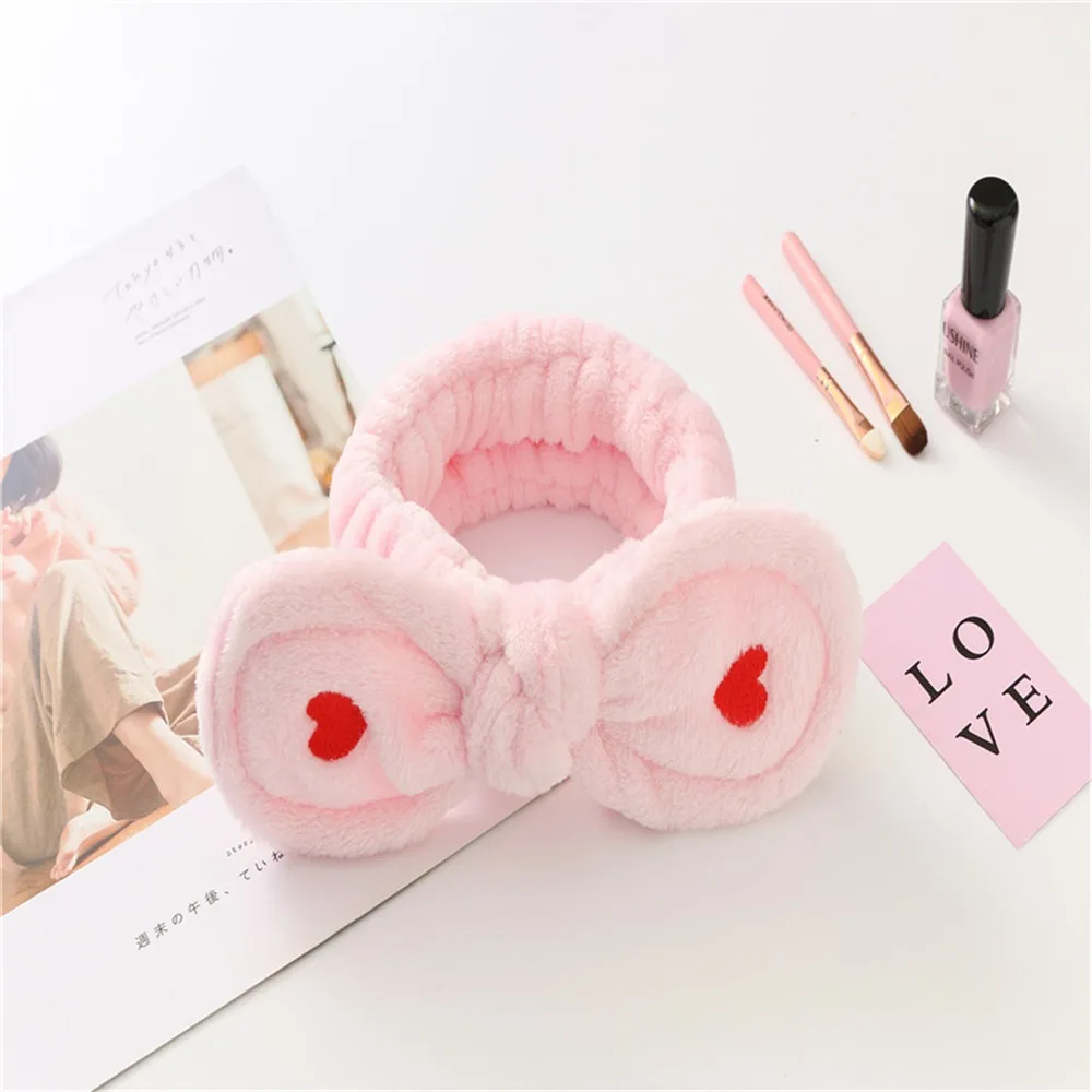 

2020 Big Rabbit Ear Girl Headbands Headwear Hair Bands Turban Heart Fashion Hair Accessories Wash Face Bow Hairbands for Women