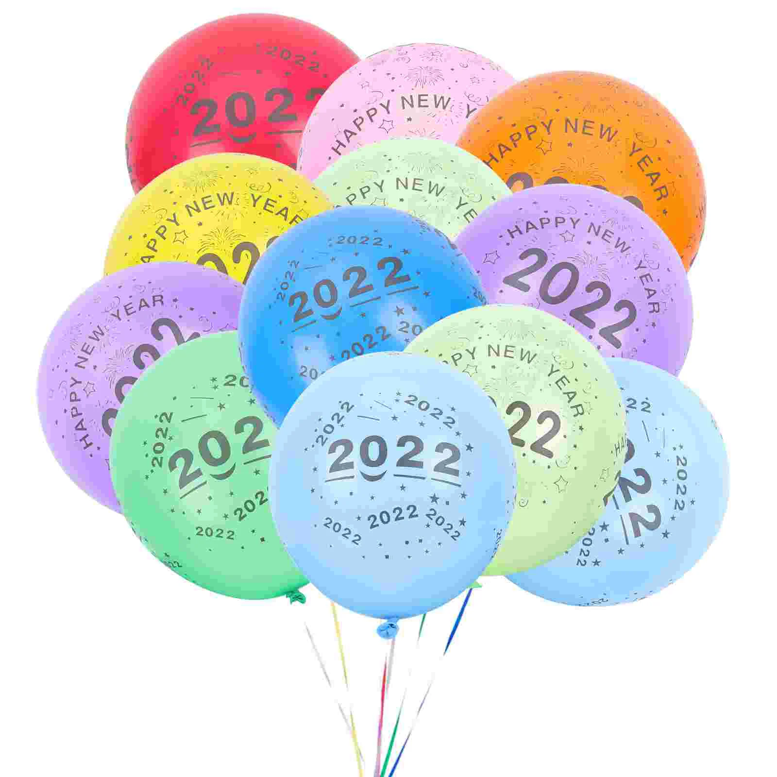 

100 шт. уникальных праздничные воздушные шары 2022 Новогодние декорации праздвечерние чные воздушные шары