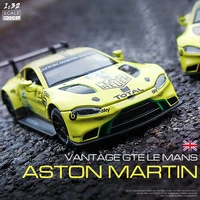132 aston martin gte car model toys mans diecast metal toy model pull back sound light racing car educational collection gifts