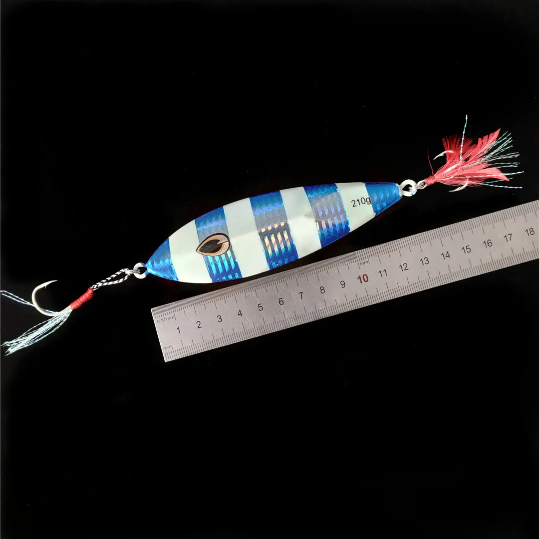 

Swolfy 2pcs 12cm 210g Metal Jig Fishing Lure Hard Isca Artificial Bionics Bait Slow Sea Boat Sinking Lures For Pike Fish