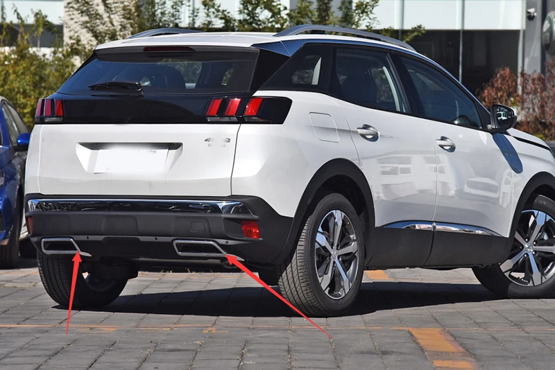 Подходит для Peugeot 3008 5008 глушитель задняя крышка трубы доступ 2017 -2019 автостайлинг