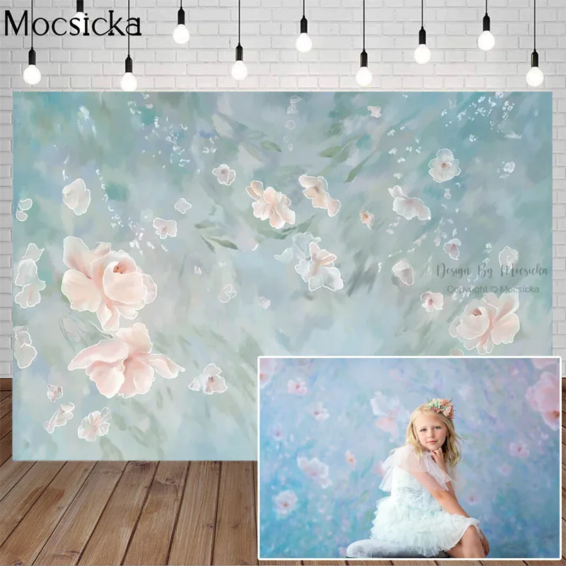 

Mocsicka Art Floret Photography Background Abstract Flower Backdrop Child Pregnant Woman Portrait Photo Decoration Props Studio