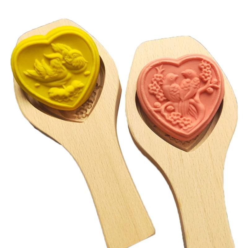 

Форма moonторт 50 фунтов, традиционный китайский праздник средней осени, инструмент для выпечки ручной работы из дерева в форме сердца