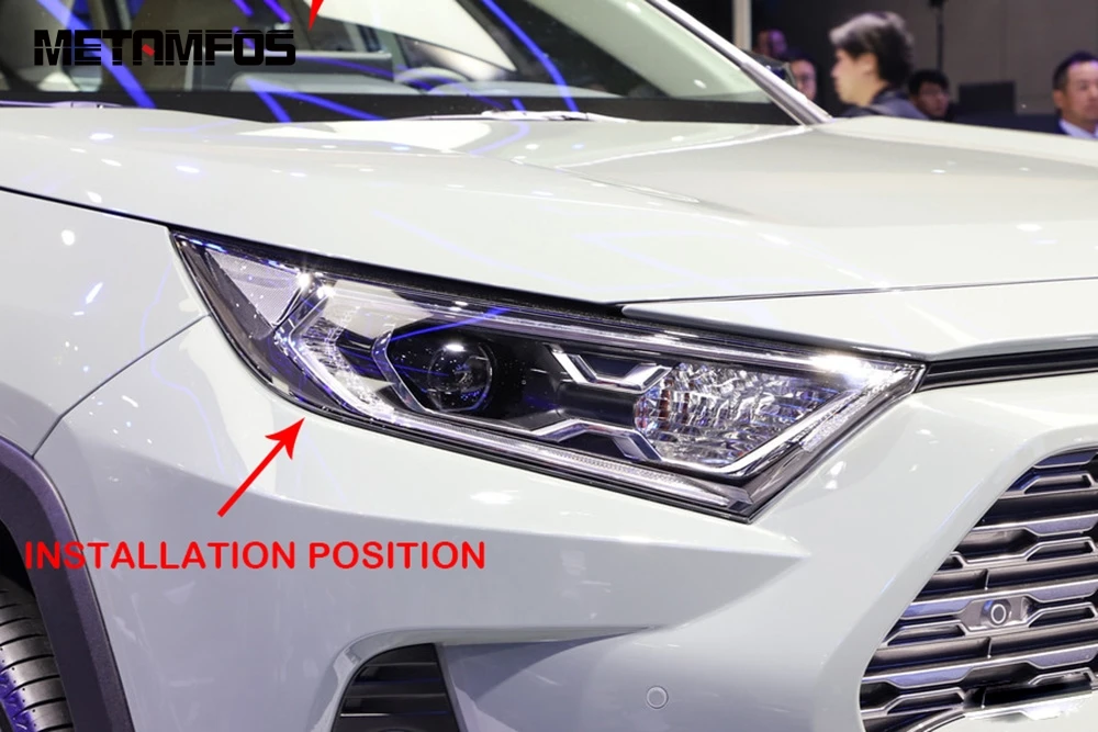 Для Toyota Rav4 для Previa Rav 4 2019-2021 углеродного волокна головной светильник фонаря
