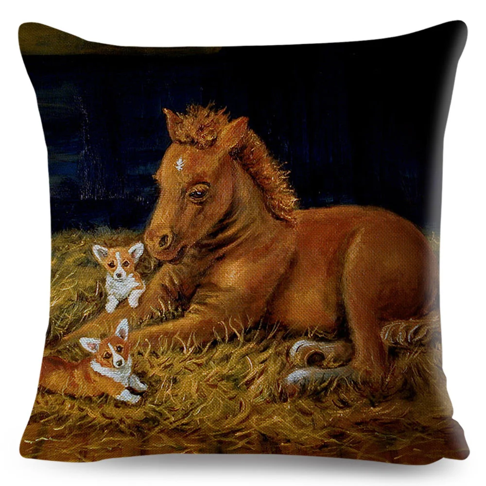 

Наволочка BANXIAO с изображением вельш корги 45x45 см