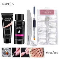 lophia 6pcsset 15ml poly nail gel kit manicure set 5 colors fast building acrylic manicure extension tools set for nail design