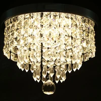 brand new soft lighting led ceiling light crystal lamp mount home room office lamp kitchen fixture round shape home decoratio