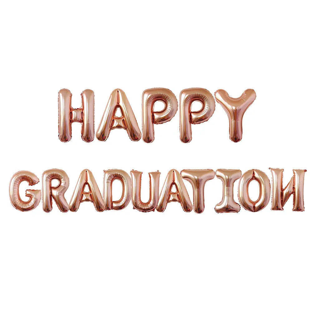 

16 Inch Happy Graduation Balloon Set School Party Graduation Party Party Decoration Arrangement Aluminum Film Balloon Wholesale