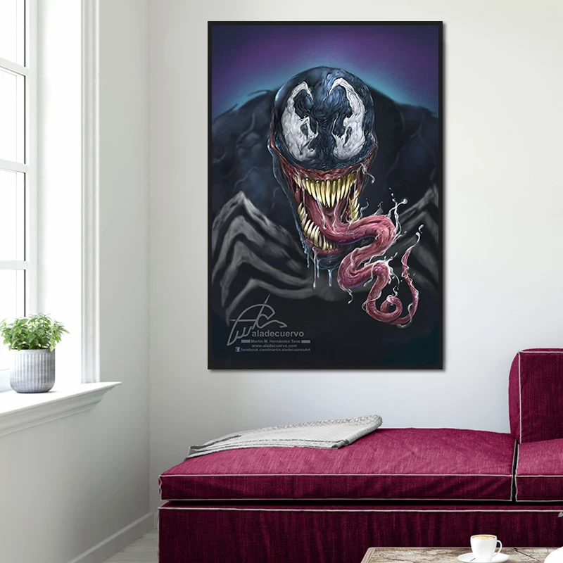 DIY Цифровая живопись Веном игра персонаж художественная Живопись Ручная роспись